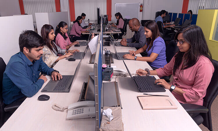 Employees Working on a Project Through an Outsourcing Model