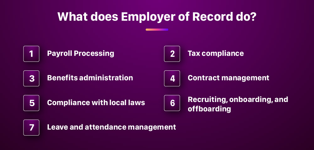 What does employer of record do?