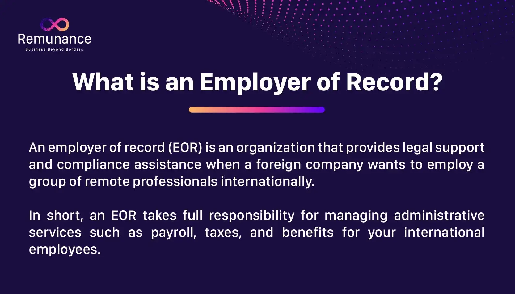 What is employer of Record (EOR)?