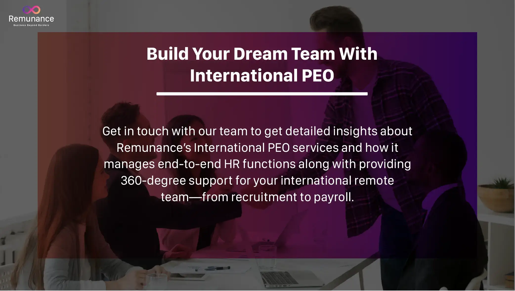 remote team with International PEO