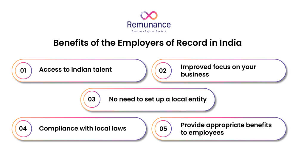 Benefits of employer of record services in India for global companies